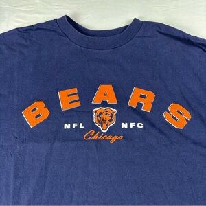 Vtg 90s Chicago Bears Navy Tee with Orange Logo XL